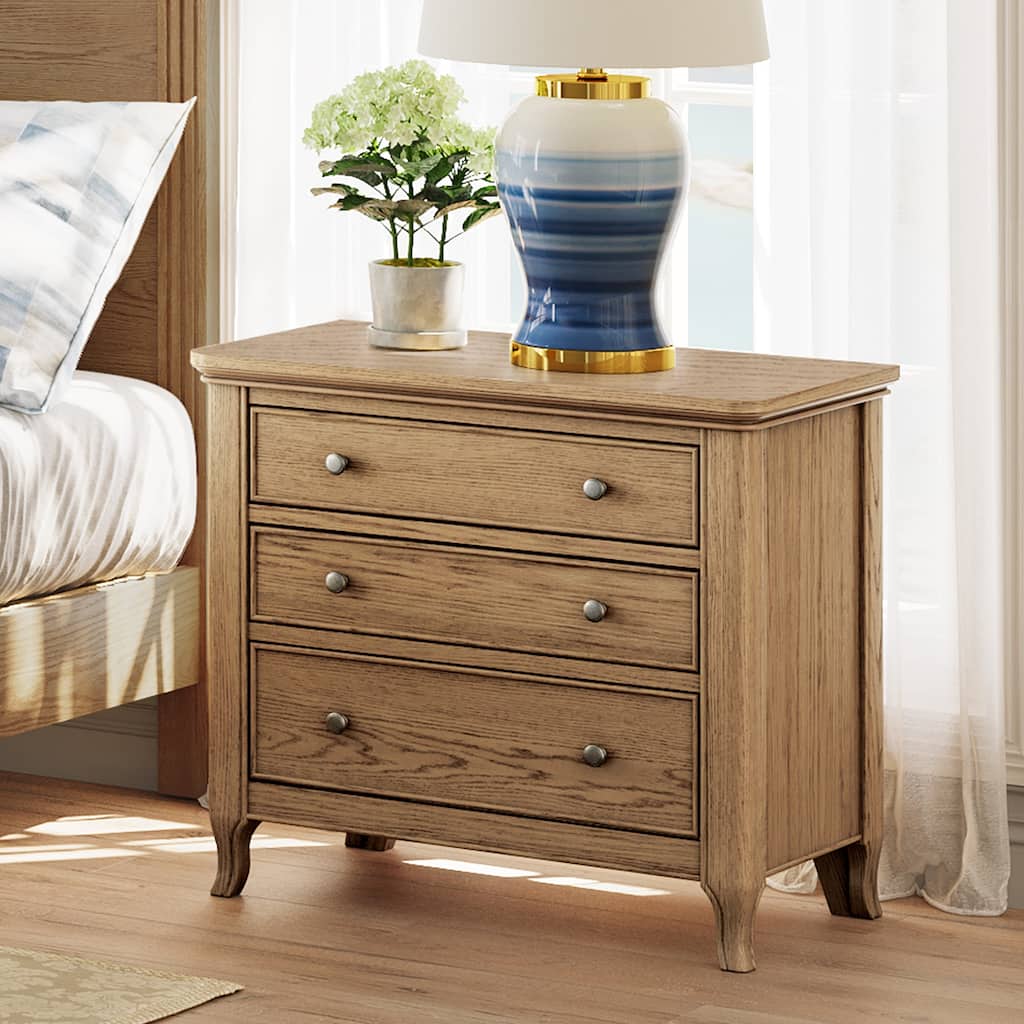 Mid-century Modern Nightstand with Drawers