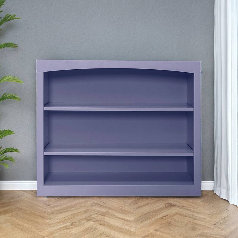 Arch+Haven Solid Wood Bookcase 36 x 30 - Wedgewood Blue