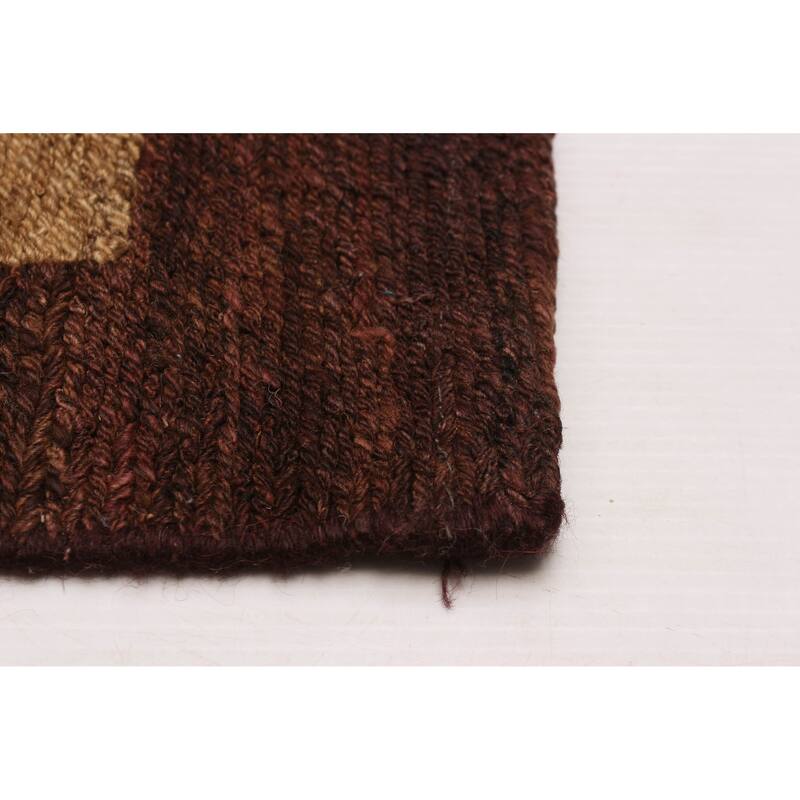 ECARPETGALLERY Flat-Weave Lahor Finest Beige, Red Wool Tapestry Kilim - 10'1 x 13'7