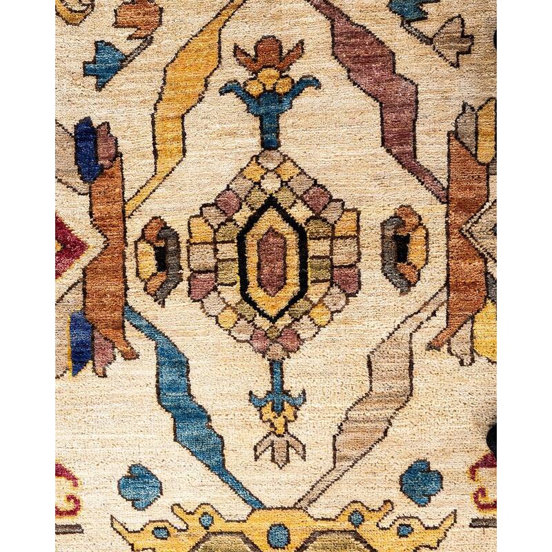 Serapi One-of-a-Kind Hand-Knotted Area Rug - Ivory, 8' 3" x 10' 5" - 8' 3" x 10' 5"