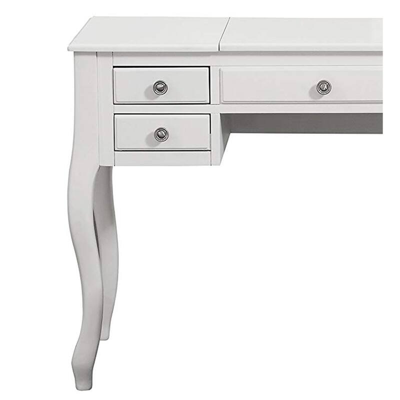 Cherub Vanity Set Featuring Stool And Mirror White