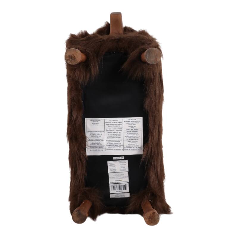 Fabric Wood Figurine with Casual Style and Decorative Wooden Accent