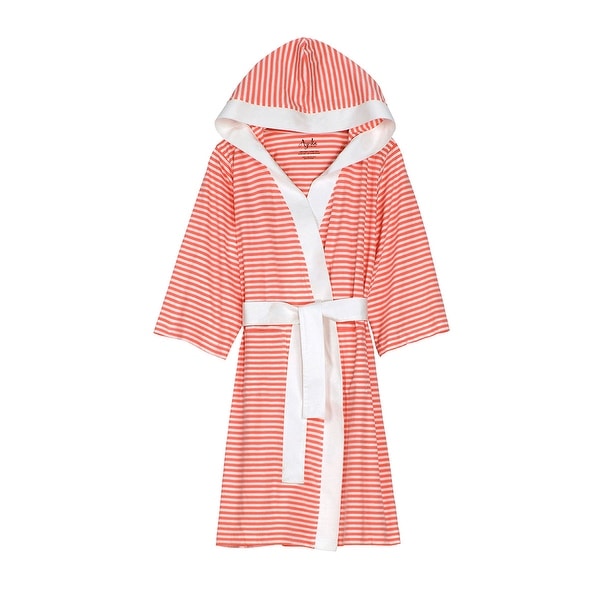 Organic Cotton Jersey Bathrobe with Stripes. Opens flyout.
