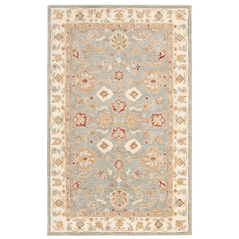 SAFAVIEH Handmade Antiquity Maysoun Traditional Oriental Wool Area Rug - 5' x 8' - Grey Blue/Beige