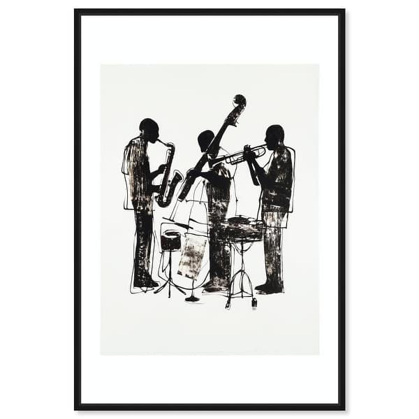 slide 2 of 62, Bebop II Black Art Canvas Print by Art Remedy Black - 10" x 15"