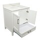 preview thumbnail 8 of 146, Nevado 37" Bathroom Vanity with Cultured Marble Vanity Top Sink in White with White Basin