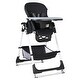 preview thumbnail 1 of 5, Simple Fold Highchair for Infants w/Large Storage Basket, Adjustable Height, Detachable Double Trays, 4 Lockable Wheels, Black Black