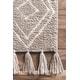 preview thumbnail 9 of 18, Nuloom Handmade Plush Boho Tribal Diamond Tassel Shag Rug