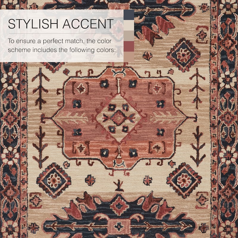 Idina Handmade Medallion Area Rug