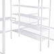 preview thumbnail 13 of 11, Full Over Twin Metal Bunk Bed with Built-in Desk, Shelves and Ladder,No Box Spring Required,Maximized Space,White