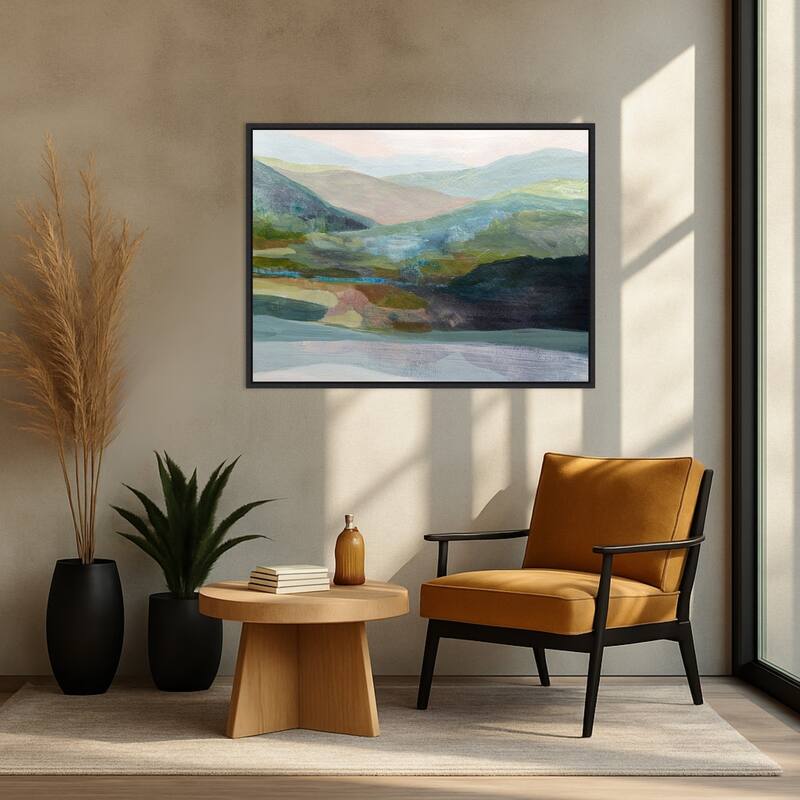 Misty Morning by Farren Lee (42 x 32 in.), Framed Canvas Wall Art Print