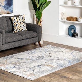 Nuloom Luca SpinClean Abstract Splatter Machine Washable Area Rug