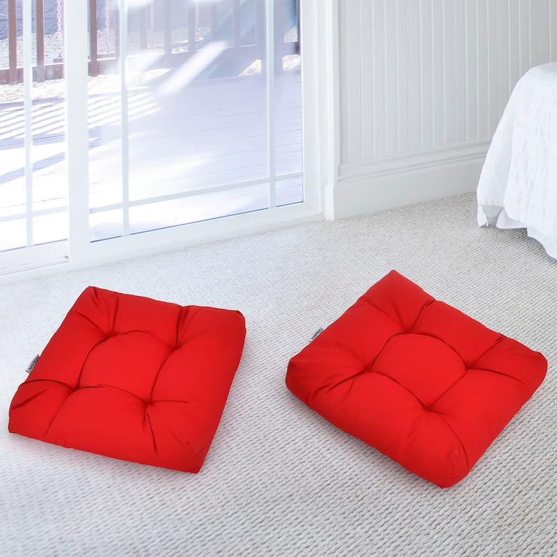 Costway 2 PCS 21'' x 21'' Patio Chair Seat Cushion Pads Indoor/Outdoor