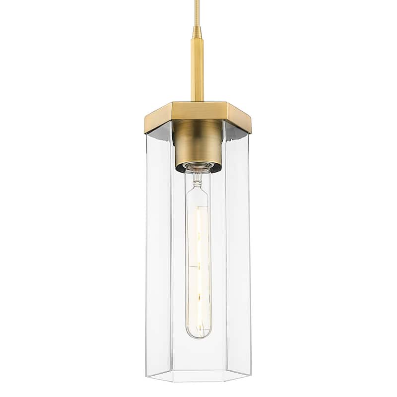 Innovations Lighting 463-1P-G463-12CL Blakeley 5" Wide Cord Hung Mini - Brushed Brass