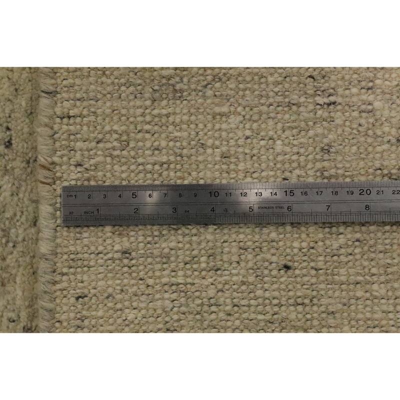 Hand Knotted Oriental 100% Wool Carpet Modern Solid Beige & Ivories Gabbeh Area Rug - 6' 0'' X 3' 11''