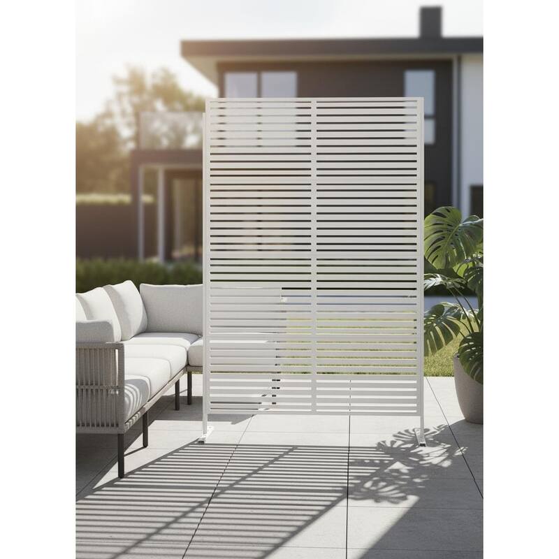 2 pcs 70" H Decorative Metal Garden Fences, Rust-Proof Scroll Design