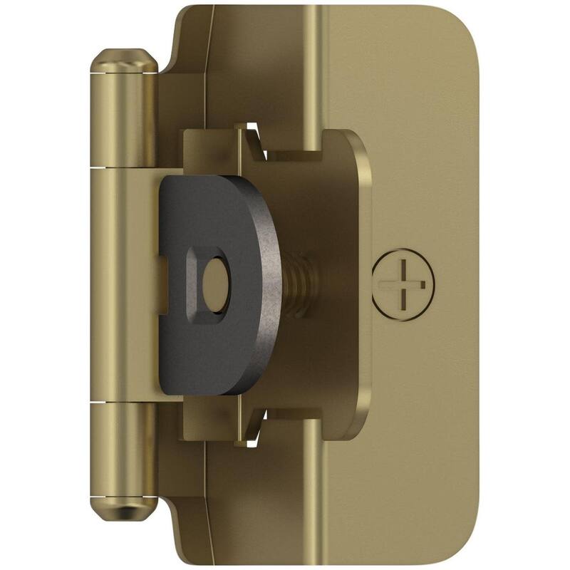 Amerock BP8704 Functional Hardware 1/2" Overlay Surface Mount Cabinet - Golden Champagne - Golden Champagne