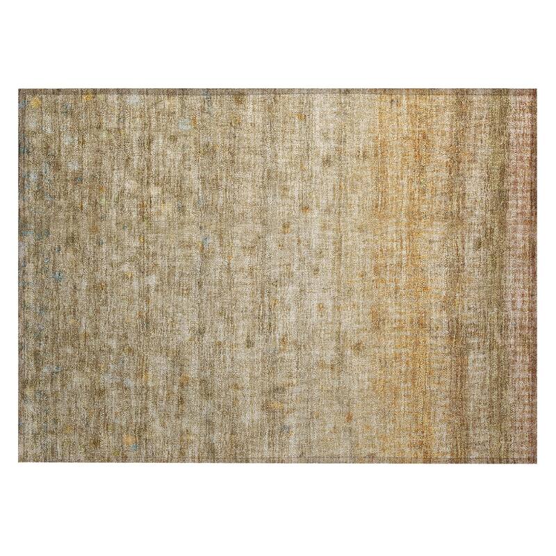 Machine Washable Indoor/ Outdoor Ombre Stripes Chantille Rug