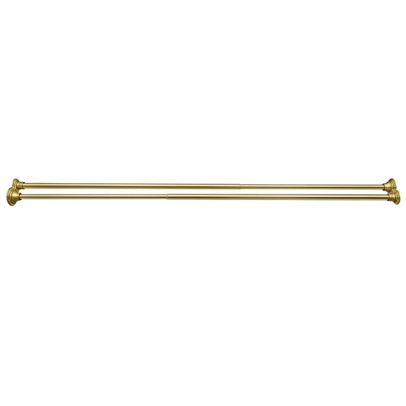 Utopia Alley Adjustable 72-Inch Double Shower Curtain Tension Rods - Rust-Proof Aluminum with Rubber End Cap