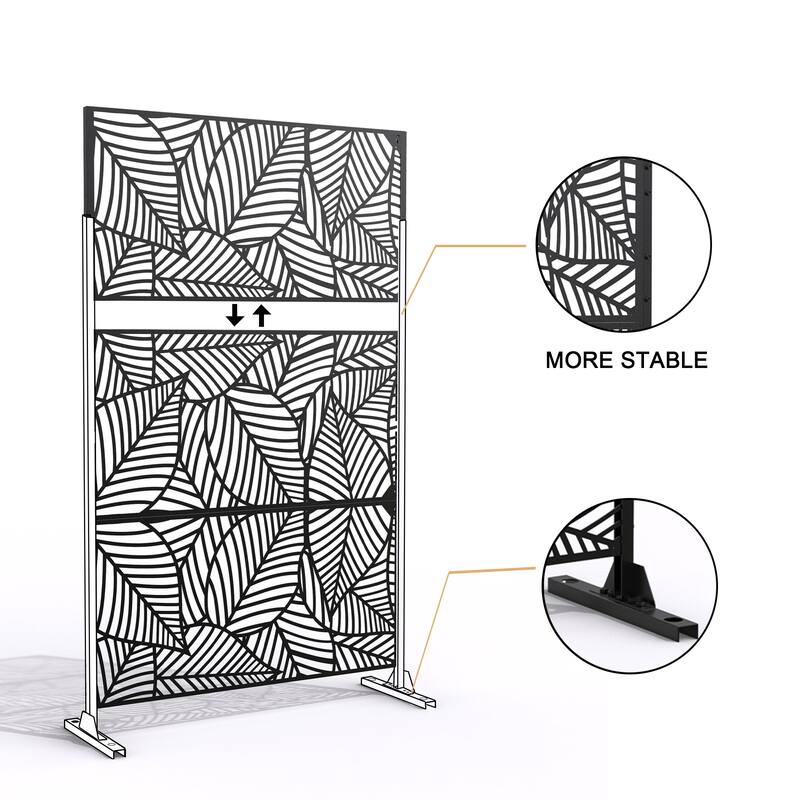 Outdoor Free Standing Metal Privacy Screen