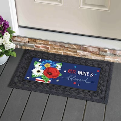 22 in. x 10 in. Red, White, & Blue Blessed Sassafras Switch Mat