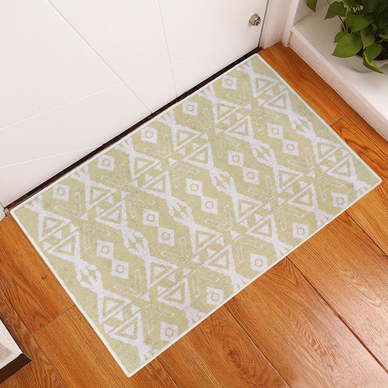 Sussexhome Heavy Duty Ultra Thin Non Slip Washable Cotton Indoor Rug - 2' x 3' - Light Beige
