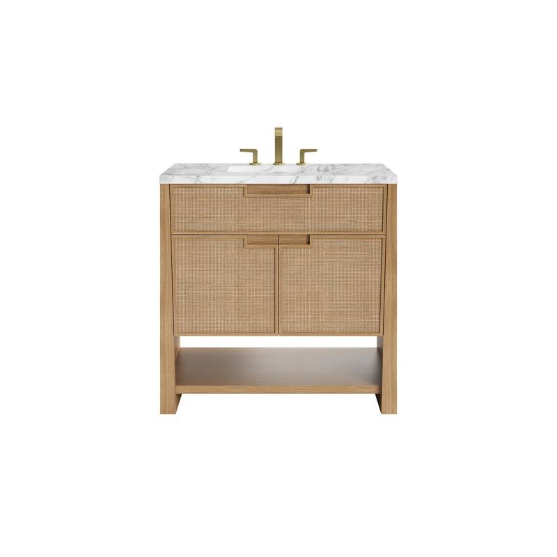 Solene 36" Single Vanity, Seaside Oak - 36