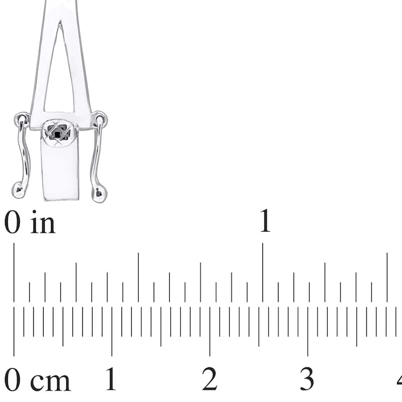 Miadora 1/2ct DEW Created Moissanite Criss-Cross Bangle in Sterling Silver