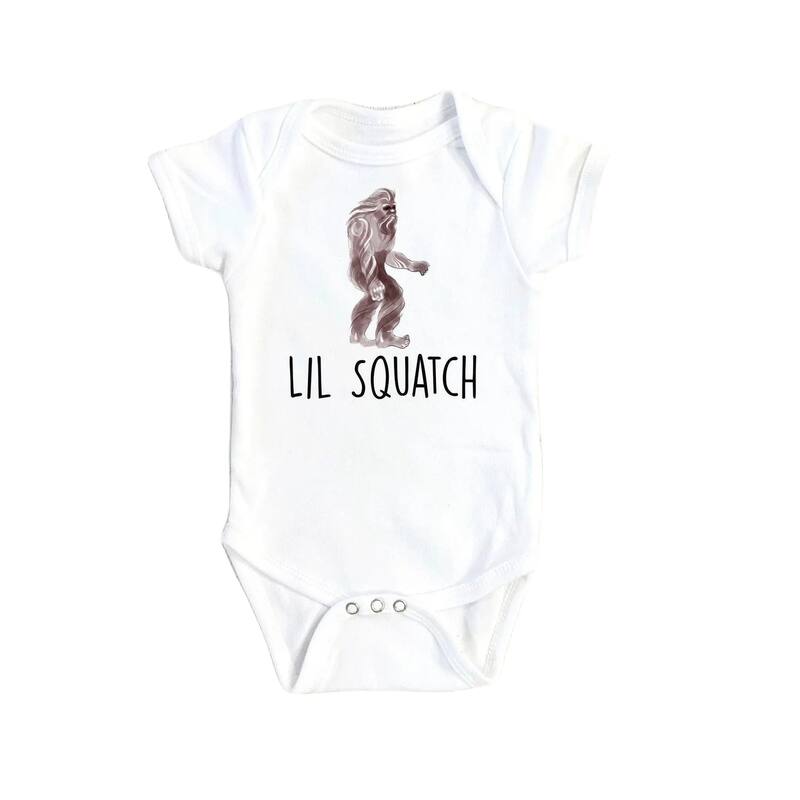 Big Foot Squatch - Baby Boy Girl Clothes Infant Bodysuit Funny Cute Newborn - Pink - 0-3M