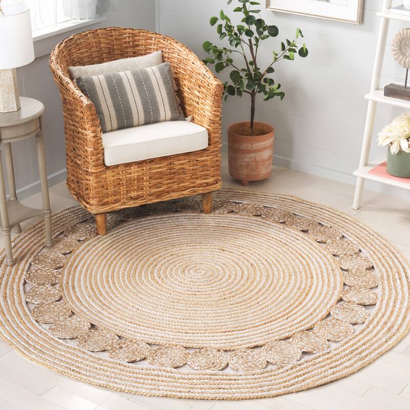 SAFAVIEH Handmade Natural Fiber Livia Farmhouse Country Cottage Jute