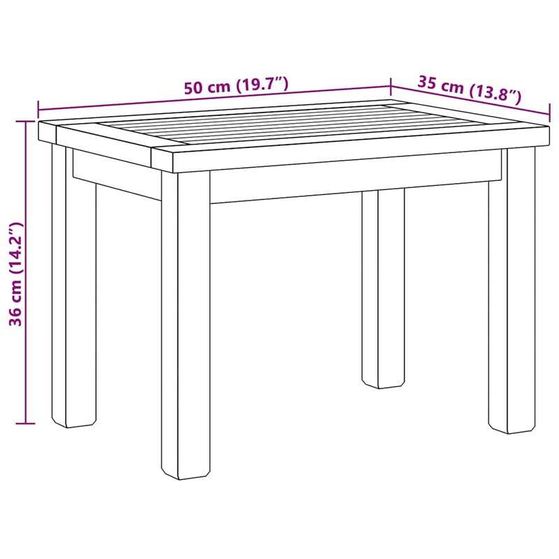 vidaXL Coffee Table Brown in Solid Teak Wood