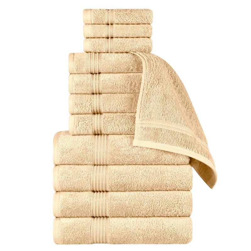 Superior Heritage Egyptian Cotton Absorbent 12-Piece Towel Set