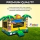 preview thumbnail 3 of 3, Pogo Bounce House Crossover Kids Inflatable Bounce House with Blower, Tropical Jungle Smiley Face