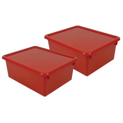 Romanoff Stowaway 5" Letter Box with Lid, Red, Pack of 2