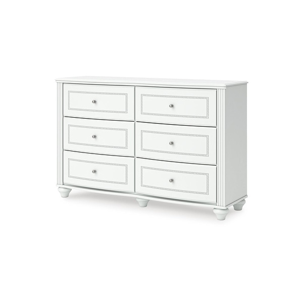 Signature Design by Ashley Trindura 6-Drawer Dresser, Matte White