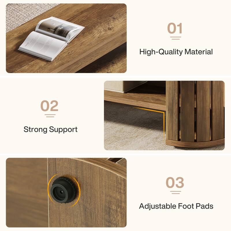 Wooden Entryway Bench, Long 2-Tier Narrow Shoe Bench