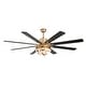 preview thumbnail 3 of 34, Bella Depot 72" Gold Large Ceiling Fan with Light and Remote 6-Speed Gold Modern Fandelier DC Motor