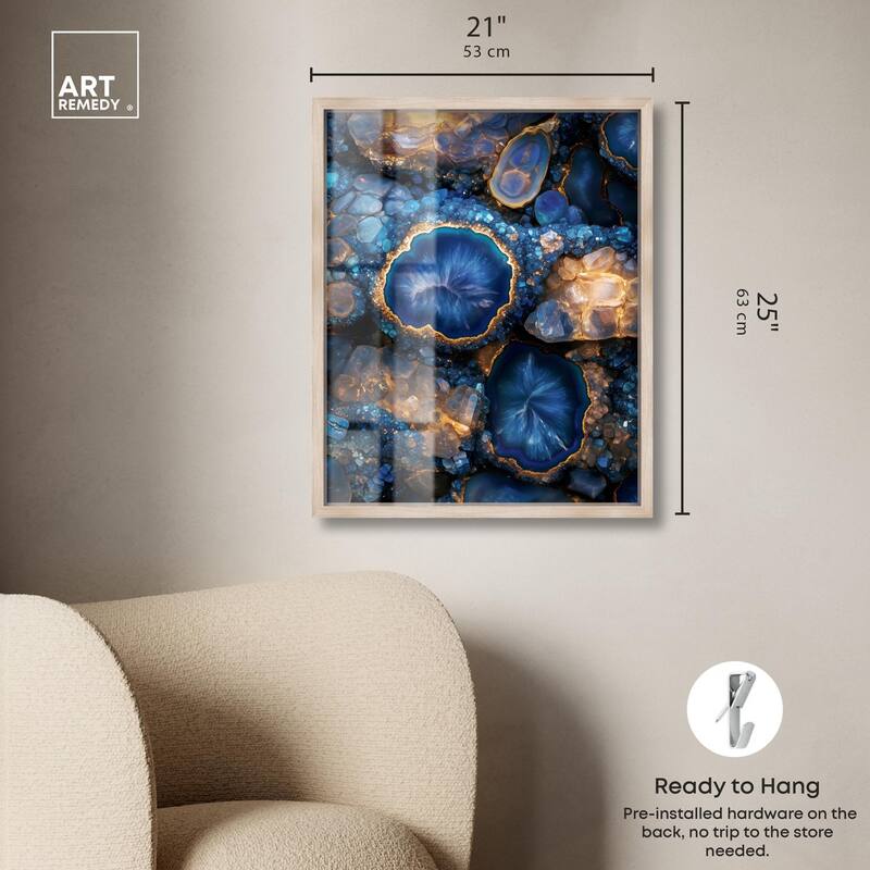 Oceanic Gold Sparkle Shadowbox by Art Remedy