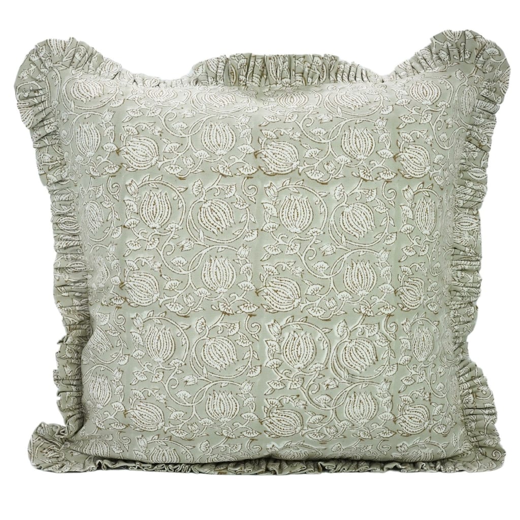 Rustic Charm Linen Block Print Cover By Fabdivine- 6 KAMAL