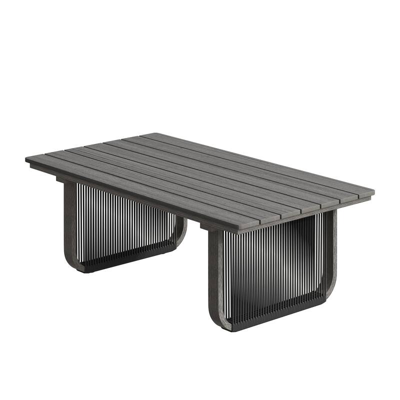 Corvus Kenya 4-Piece Modern Outdoor Sunbrella Rope Patio Conversation Set