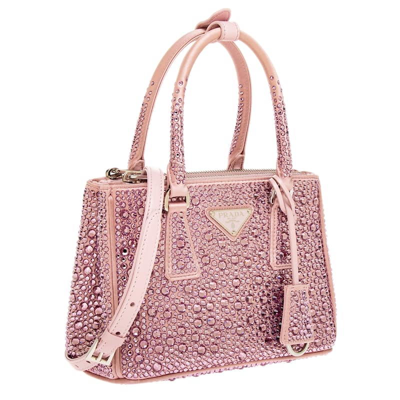 Prada Galleria Satin Crystal Mini Bag