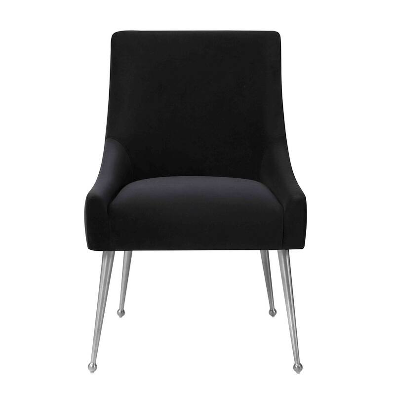 Irina Dining Chair Modern Easy Clean Velvet Upholstered Side Chair with Brushed Gold Leg