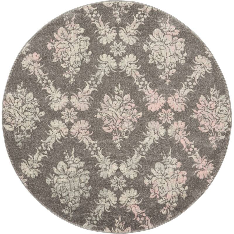 Nourison Tranquil French Country Floral Damask Area Rug