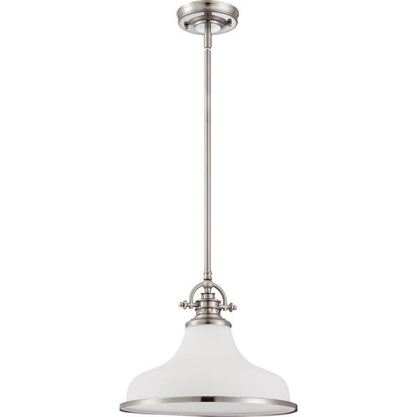 slide 2 of 7, Quoizel Grant 14" Pendant Light in Brushed Nickel Brushed Nickel