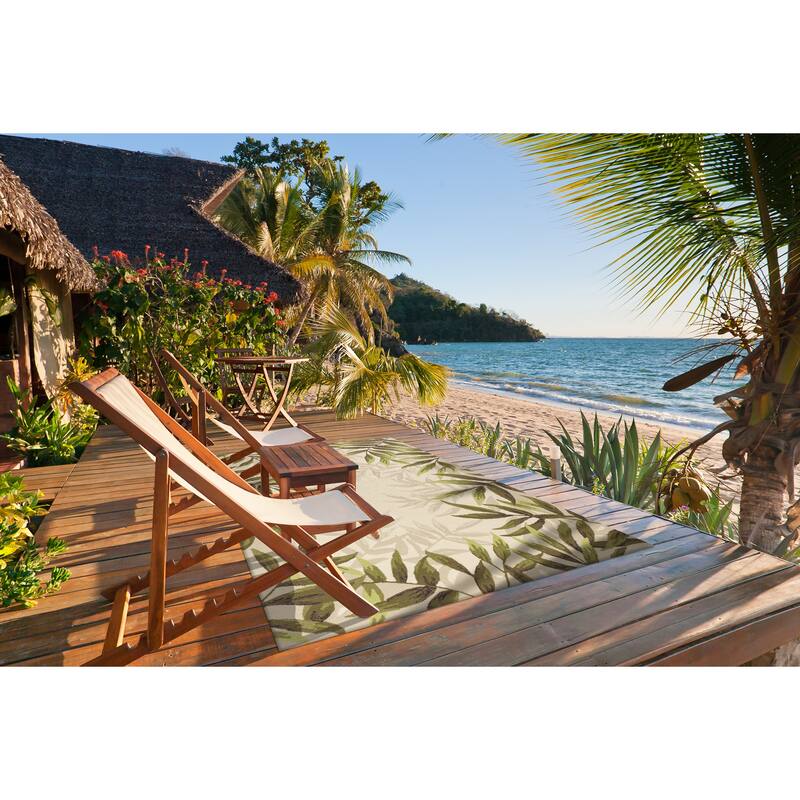 Domani Trails Tropical Border Indoor/Outdoor Rug