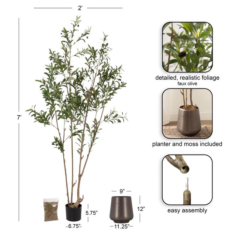 Kate and Laurel Oliveira Faux Olive Tree