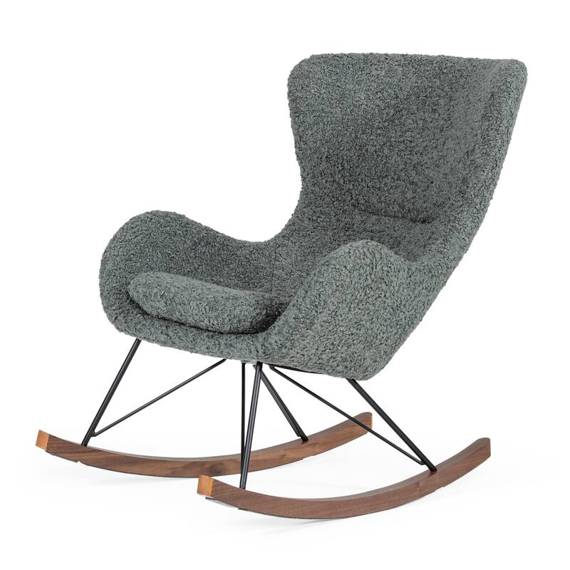 Modrest Ikard Modern Grey Sheep Rocking Chair