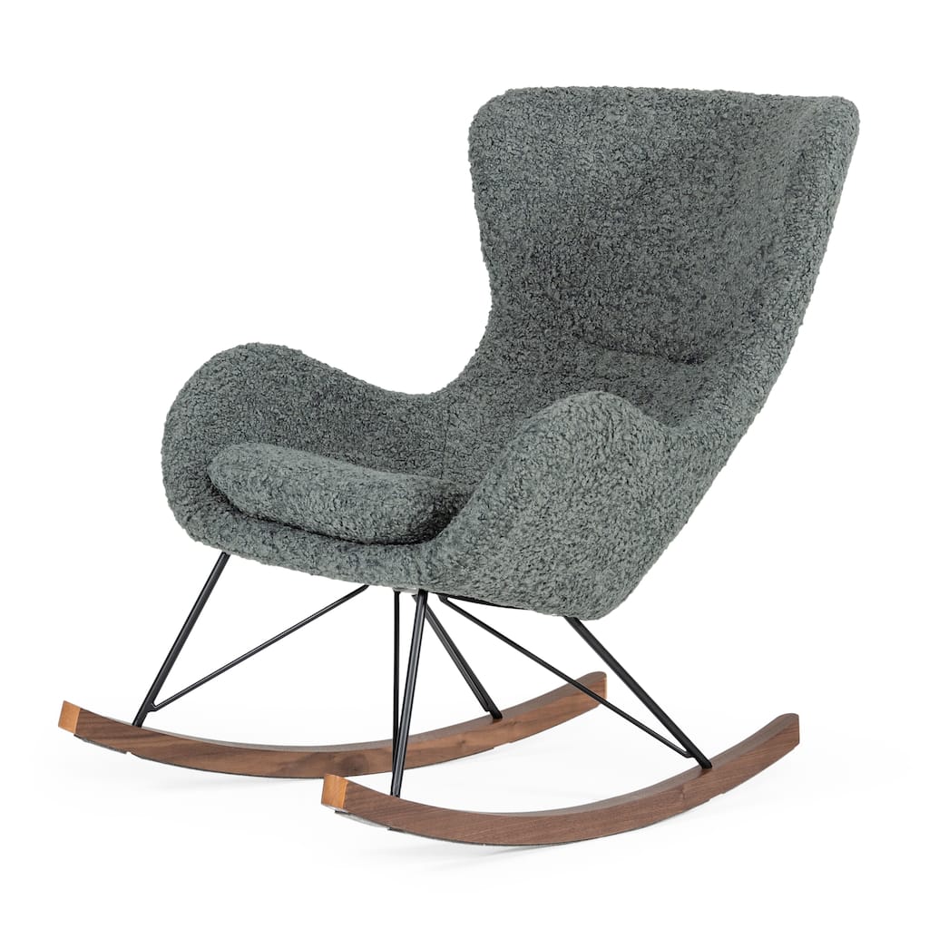 Modrest Ikard Modern Grey Sheep Rocking Chair