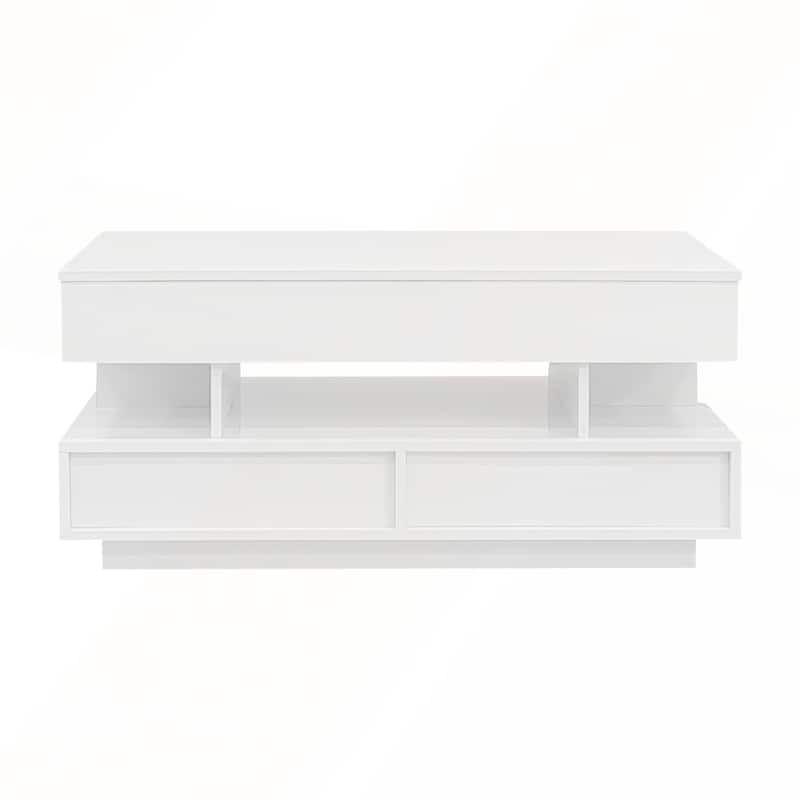 Modern Lift-Top Coffee Table with 2 Drawers