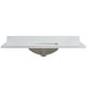 preview thumbnail 85 of 98, Malaga Composite Stone Vanity Top with White Rectangular Sink